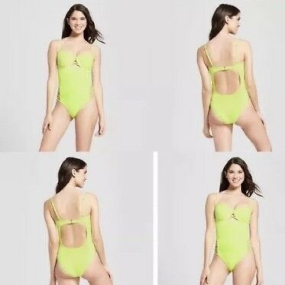 32 C Shade & Shore “vacay” neon yellow one piece